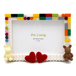 Frames Love Valentine's Day Couple Po Frame Creative Handmade Gift Making Building Blocks Diy Moss Password