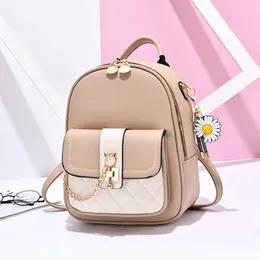 Shoulder Bags Women's Backpack 2024 Autumn Style College Female Fashion Stitching All-match Single Handbag