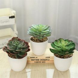 Decorative Flowers Simulation Succulent Plant Bonsai Pot Big Lotus Fake Flower Creative Small Decoration Home Office Interior