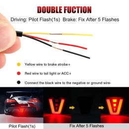 Led Brake Pilot Lights Sporty F1 Style Rear Tail Lights 12V Car Flash Warning Reverse Stop Safety Signal Lamps For Auto SUV Moto