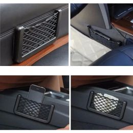 1pcs Car Organiser Storage Bag Auto Paste Net Pocket Phone Holder Car Accessories 20*8CM Universal car gadget storage
