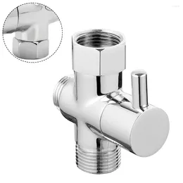 Kitchen Faucets 3 Way Shower Head Diverter Valve Brass G1/2 T-Adapter Converter Chrome Faucet Bathroom Accessories