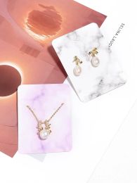 50pcs/lot Color Earring Cards Necklace Display Tags Cards for Women Girls Jewelry Gifts Packaging Ear Studs Tag Card Wholesale