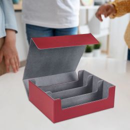 Card Deck Box Storage Durable 1800 Cards Capacity Magnetics Closure PU Leather Gathering Card Toy Playing Card Box Organiser