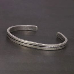 Viking Armband 925 Sterling Silver Men's Women's Vintage Handmade Bracelet Simple Classic Fine Jewellery Open Cuff Bangle