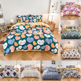 Bedding Sets High Quality Thickened Pure Cotton Brushed Four-piece Simple Bedclothes With Pillowcase Duvet Cover Bed Linen Long-staple