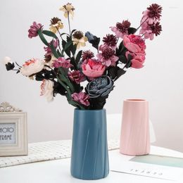 Vases Modern Simple Plastic Vase Creative Spiral Decorative Tabletop Decoration Flower Pot Nordic Style Drop Resistant