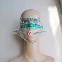 First Aid Face Mask Shield Disposable CPR Resuscitator Mask Breathing Masks Mouth Breath One-way Valve Emergency Outdoor Tools