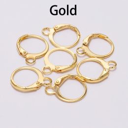 20Pcs/Lot 14x12mm Gold Color French Earring Hook Earwire Earrings Clasp Base Fitting for DIY Earrings Jewelry Making Accessories