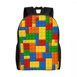 Backpack Funny Facemask With Toy Bricks Travel Women Men School Laptop Bookbag College Student Daypack Bags