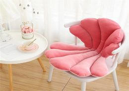 Luxury Velvet Shell stuffed Chair Seat Cushion Art style Shell Back Cushion Blue Rose Princess Sea shell Home Pillow Decor LJ201121044697