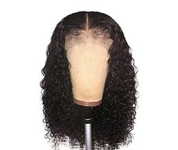 13x6 Deep Part 130 Density Real Human Hair Pre Plucked Deep Curly Lace Front Wig With Baby Hair Bleached Knots2646426