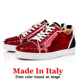 Made in Red Italy Bottoms Casual Shoes Platform Designer Paris Sneakers Vintage Men Women Spikes Low top Leather Brand Bottom Loafers with Box Size Vtage 682