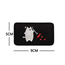 Cat Spearfish Missile Bear Embroidery Patch Blackbeard Pirate Flag Tactical Badge for Clothing Jackets DIY Decor Applique