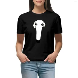 Women's Polos Funny Borzoi The Cute Long Nose Dog T-shirt Anime Clothes Korean Fashion Lady Dress For Women Graphic