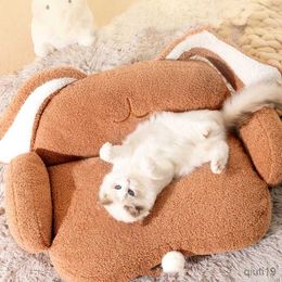 Cat Beds Furniture Cat House Pet Bed Soft Sofa Cushion Winter Warm Nest Baskets Pet Supplies Dog Beds Mat Accessories Washable Plush Dog Tent CW68