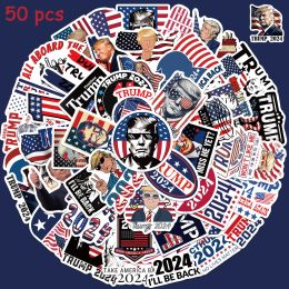 50pcs American Trump Stickers Funny Graffiti Decals Laptop Guitar Skateboard Luggage Waterproof Stickers