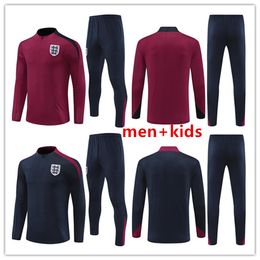 23 24 25 Inghilterra Traccia Soccer Soccer Allenamento per la maglia Kane Sterling Mount Foden Saka 24/25 Inghilterra di allenamento per uomini Kids National Portogallo Football Set uniforme