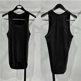 Loose Black Oversize Vest Tops Women And Men Solid Colour Black White Army Green Spring And Summer Clothing Loose Oversize Sleeveless Top Shirts FZ2404093