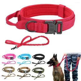 Dog Collars Military Tactical Collar Leash Adjustable Durable Big Leashes For German Shepard Walking Training Accessories