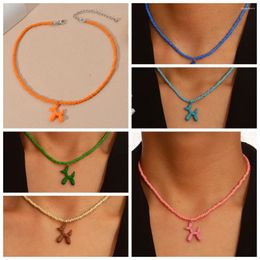 Pendant Necklaces Enamel Puppy Dog Beaded Necklace For Women Cute Colorful Boho Ethnic Handmade Chain Choker Wholesale Jewelry