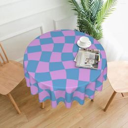 Table Cloth Tablecloth Retro Mod Round Abstract Checkerboard Funny Cover Tablecloths Kitchen Dining Room Decoration
