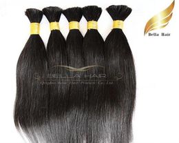 100 Brazilian Hair Bulks Unprocessed Human Hair 28 Inch Natural Color Silky Straight Hair Extensions 5578233