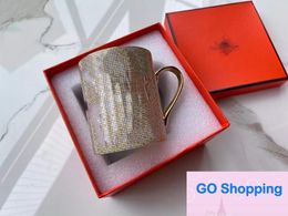 Top Mug Nordic Style Ceramic Cup Three-Dimensional Enamel Pattern Gift Box