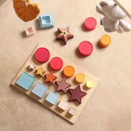 Montessori Puzzle Pairing Sensory Toys Parish Shape Cognitive Thinking Training Board Game Set Educational Toys For Children