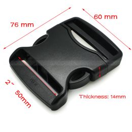 10pcs Heavy Duty Adjustable Quick Side Release Plastic Buckles Detach Buckle Belt Clip Backpack Accessories Black