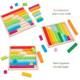 Children Montessori Math Toys Parish Color Cognitive Board Fractional Stick Arithmetic Learning Educational Toys for Children