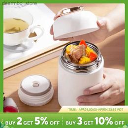 Food Jars Canisters Insulated Food Jar Stainless Steel Cylindrical Lunch Container For Soup Porride Salad And More For School And Office L49