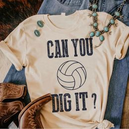 Women's T Shirts Volleyball Top Women Designer Summer Y2K Tshirt Female Funny Clothing