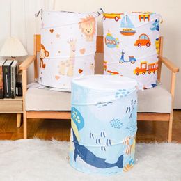Laundry Bags Cartoon Portable Basket Large Capacity Foldable Hamper Clothes Toy Sundries Storage Organiser Bathroom Supplies