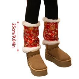 Leg Warmer New Year Faux Furs Long Shoes Cuffs Cover Warm Furry Costume