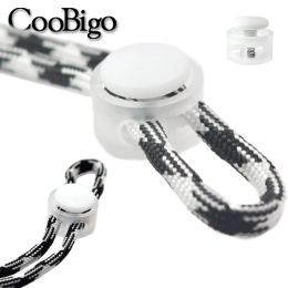 Plastic Cord Lock Stopper Transparent Spring Toggle Clip Hat Clothes Shoelace Clamp Backpack Lanyard DIY Craft Accessories 10pcs