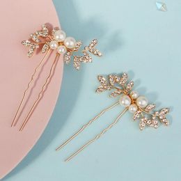 Hair Clips U-shaped Pearl Hairpin Bride Fashion Alloy Accessories Wedding Jewellery Headpiece Hairstyle Design Tools