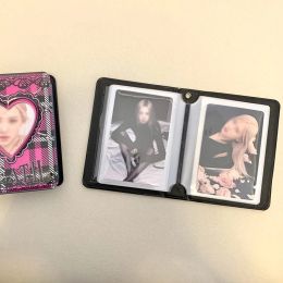 Ins Dark Cool 3 Inch Mini Photo Album Kpop Korea Style Idol Star Chasing Storage Book Heart Hollow Collect Book binder Album