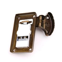 Bronze Tone Leather Suitcase Buckle Box Vintage Metal Lock Antique Toggle Hasp L 594C