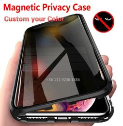 Metal 360 Magnetic Case for iphone 13 12 11 pro Cover coque Bumper for iphone xr se2020 7 8 plus xs max Cases Funda8989150