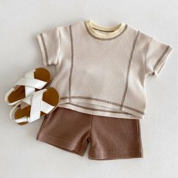 Clothing Sets 0-3T Born Kid Baby Boy Girl 2pcs Clothes Set Summer Cotton Tee Top Shorts Casual Sport Loose Two Piece Outfit