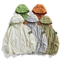 Giacca in pietra gonng primavera ed estate sottile cappotto marchio sottile da sole esterno a vento per la protezione per la protezione solare giacche impermeabili di grandi dimensioni veste homme homme