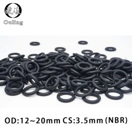 50PCS/lot Rubber Ring NBR Sealing O-Ring CS3.5mm OD12/13/14/15/17/16/18/19/20mm O Ring Seal Gasket Sealing Washer Oil Ring