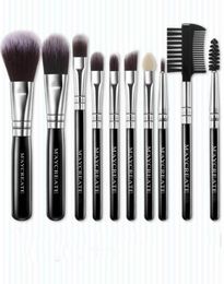 Makeup Brushes 10 PCS Makeup Brush Set Premium Synthetic Foundation Brush Blending Face Powder Blush Concealers Eye Shadows Brushe8660592
