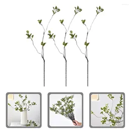 Decorative Flowers 3 Pcs Simulated Twigs Home Decor Artificial Leaf Branch Thanksgiving Delicate Fall Leaves Plastic Halloween Decorations