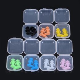 2PCS/Set Swimming Earplugs Set Waterproof Soft Silicone Surf Diving Swimming Pool Accessories for Children