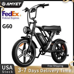 Bikes AMYET V9-G60 Adult Ectric Bicycle 1000W Motor 48V 20AH 20 inch Tire Ebike Ectric E Bicycle Mountain Motorcycle Ebikes L48