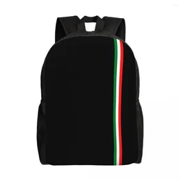 Backpack Minimalist Italy Flag For Men Women College School Students Bookbag Fits 15 Inch Laptop Italian Pride Bags