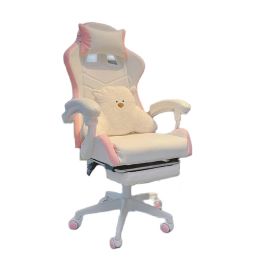 Gaming Chair Cute Girl Bedroom Computer Chair Home Comfort Recline Pink Internet Celebrity Anchor Live Broadcast Chair Playseat