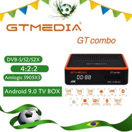 Box GTMEDIA GTCOMBO 4 2 2 Android 9.0 TV BOX 2GB 16GB Quad Core 3D 4K Ultra 4K Dual WiFi 2.4/5 GHz Smart TV BOX DVBS2X/T2/C 10Bit